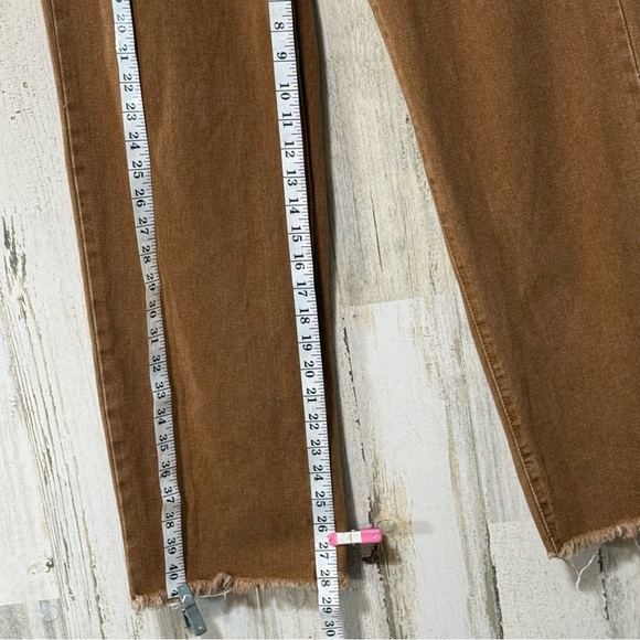 SHEIN Manfinity Brown Straight Jeans with Frayed Hem - Picture 7 of 14